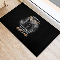 I Can't Go To Hell Reaper Bat Rubber Doormat - Wonder Print Shop