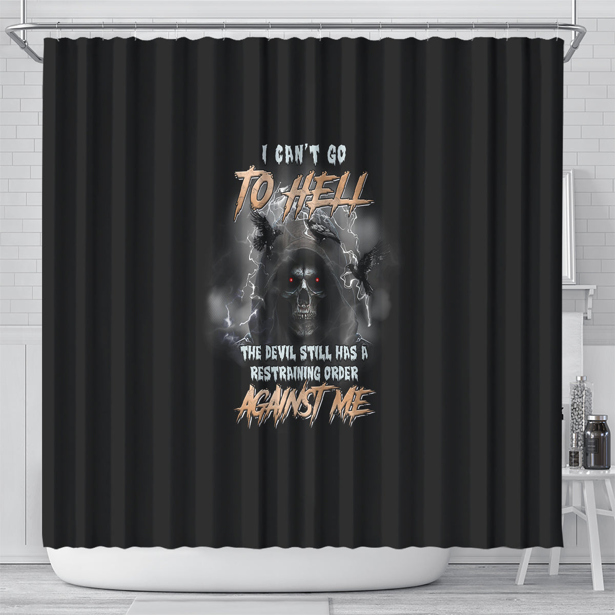 i-cant-go-to-hell-reaper-bat-shower-curtain