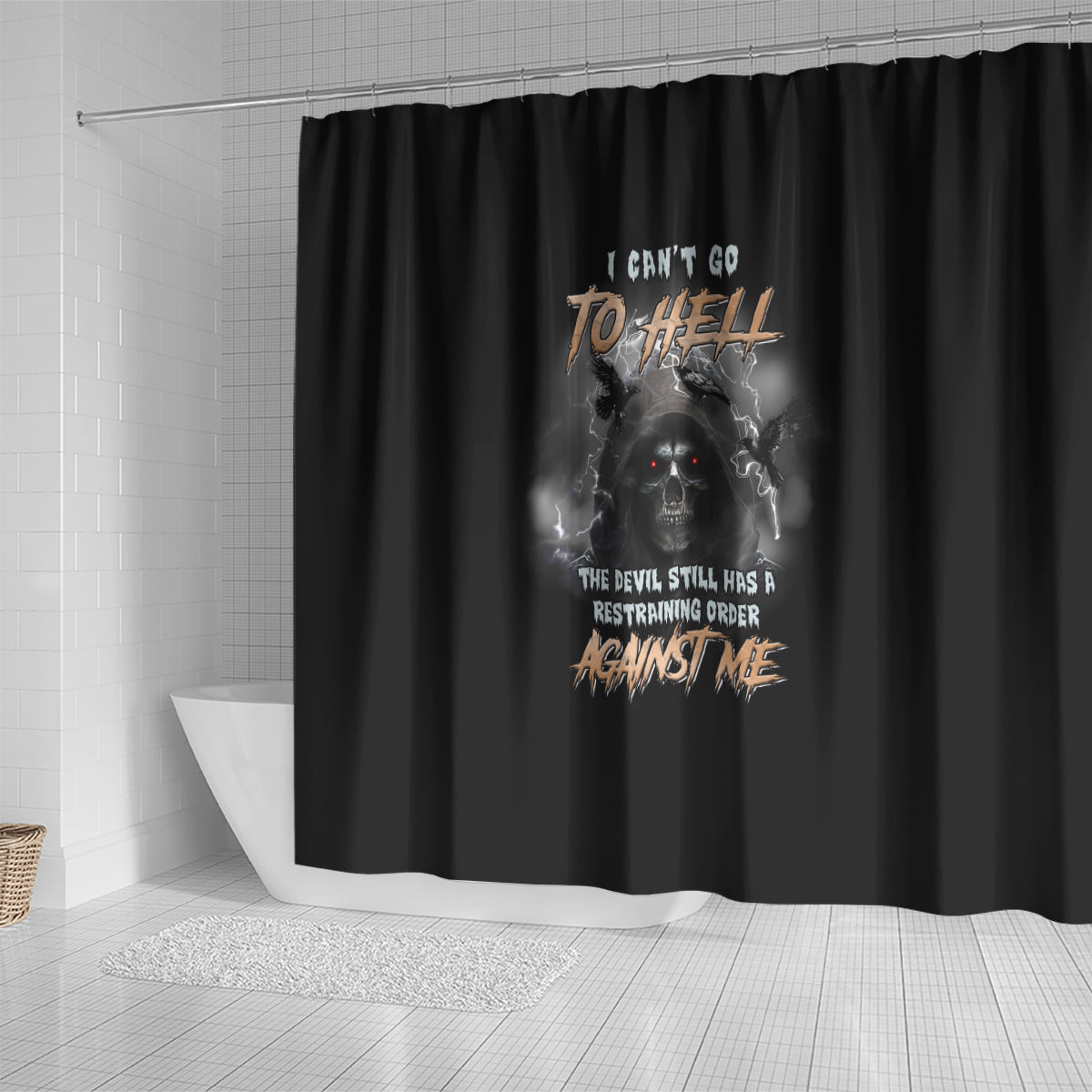 i-cant-go-to-hell-reaper-bat-shower-curtain