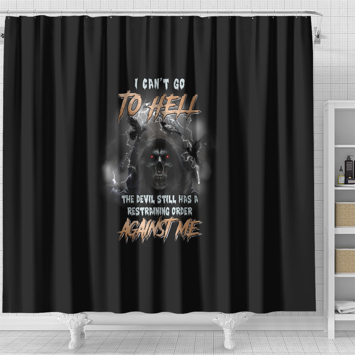 i-cant-go-to-hell-reaper-bat-shower-curtain