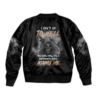 I Can't Go To Hell Reaper Bat Sleeve Zip Bomber Jacket - Wonder Print Shop
