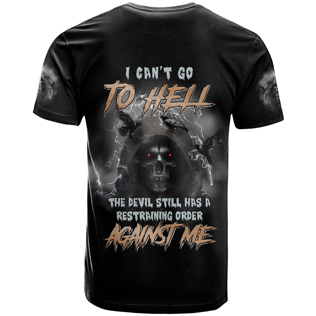I Can't Go To Hell Reaper Bat T Shirt - Wonder Print Shop