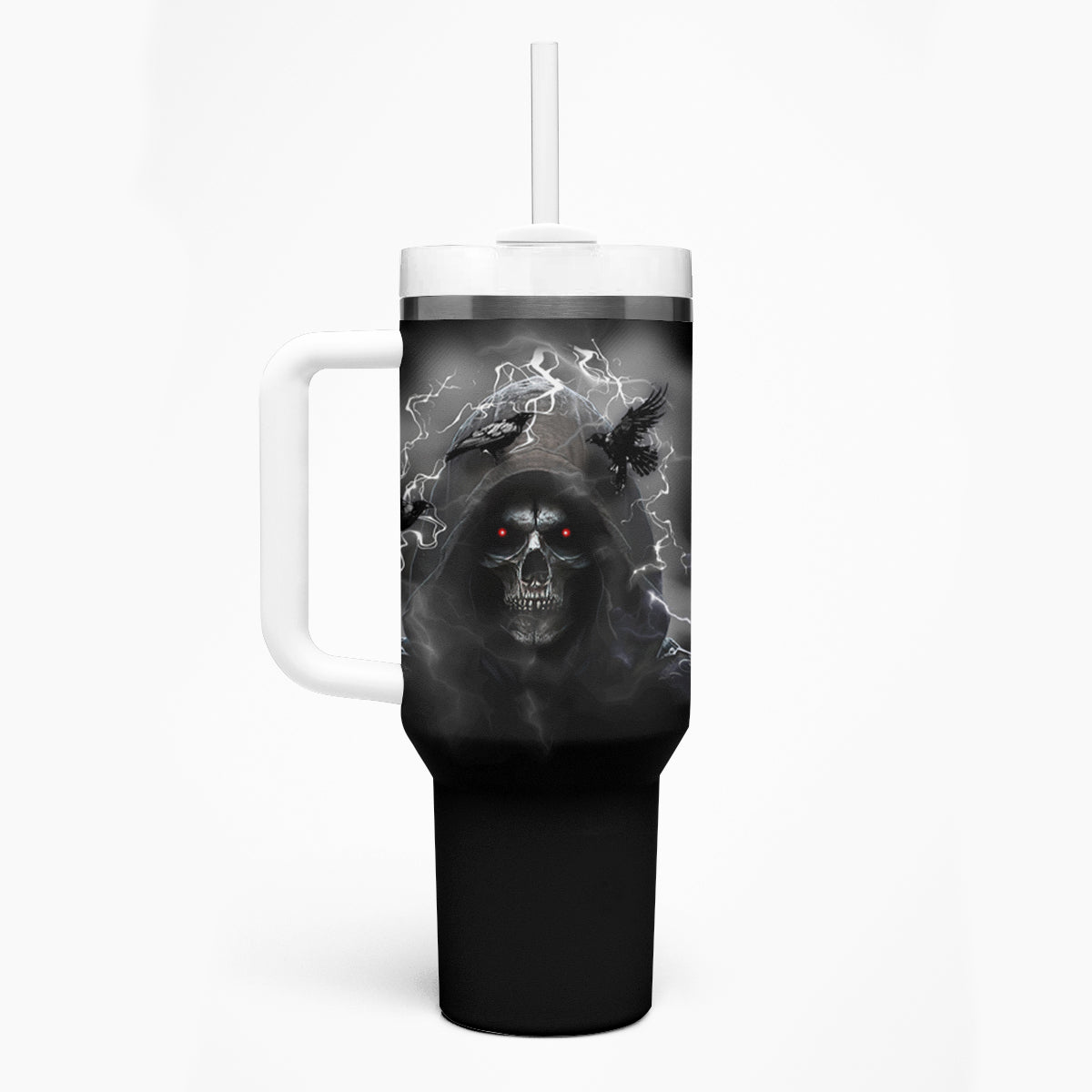 I Can't Go To Hell Reaper Bat Tumbler With Handle - Wonder Print Shop