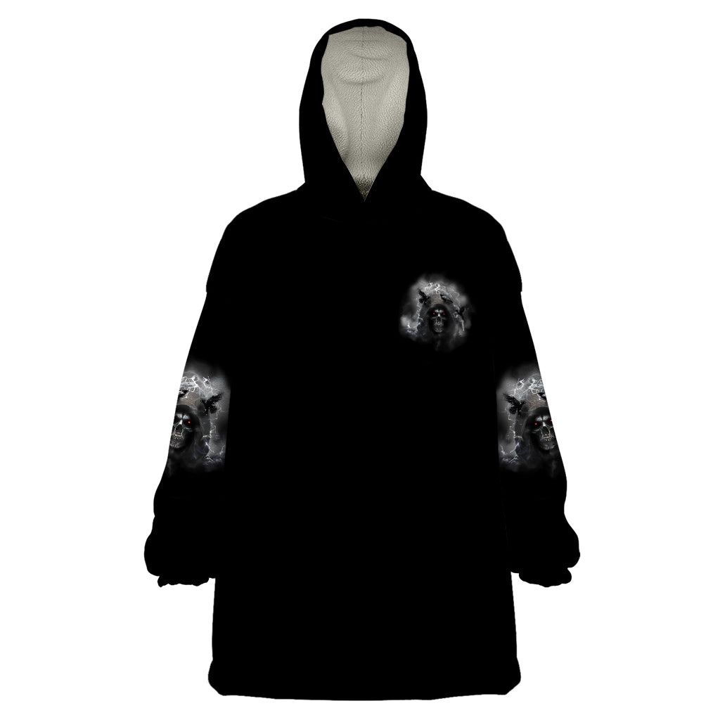 I Can't Go To Hell Reaper Bat Wearable Blanket Hoodie - Wonder Print Shop