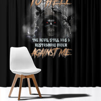 I Can't Go To Hell Reaper Bat Window Curtain - Wonder Print Shop