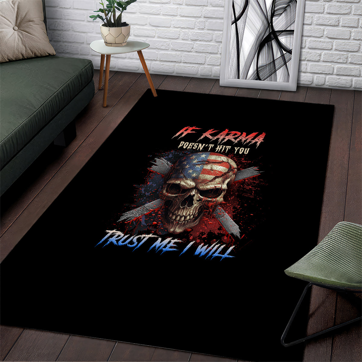 If Karma Doesn't Hit You Trust Me I Will Area Rug - Wonder Print Shop
