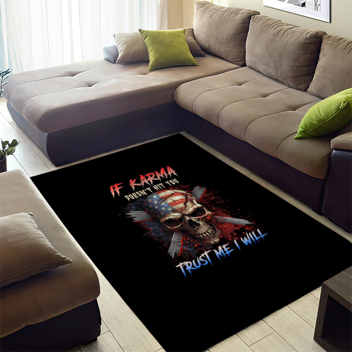 If Karma Doesn't Hit You Trust Me I Will Area Rug - Wonder Print Shop
