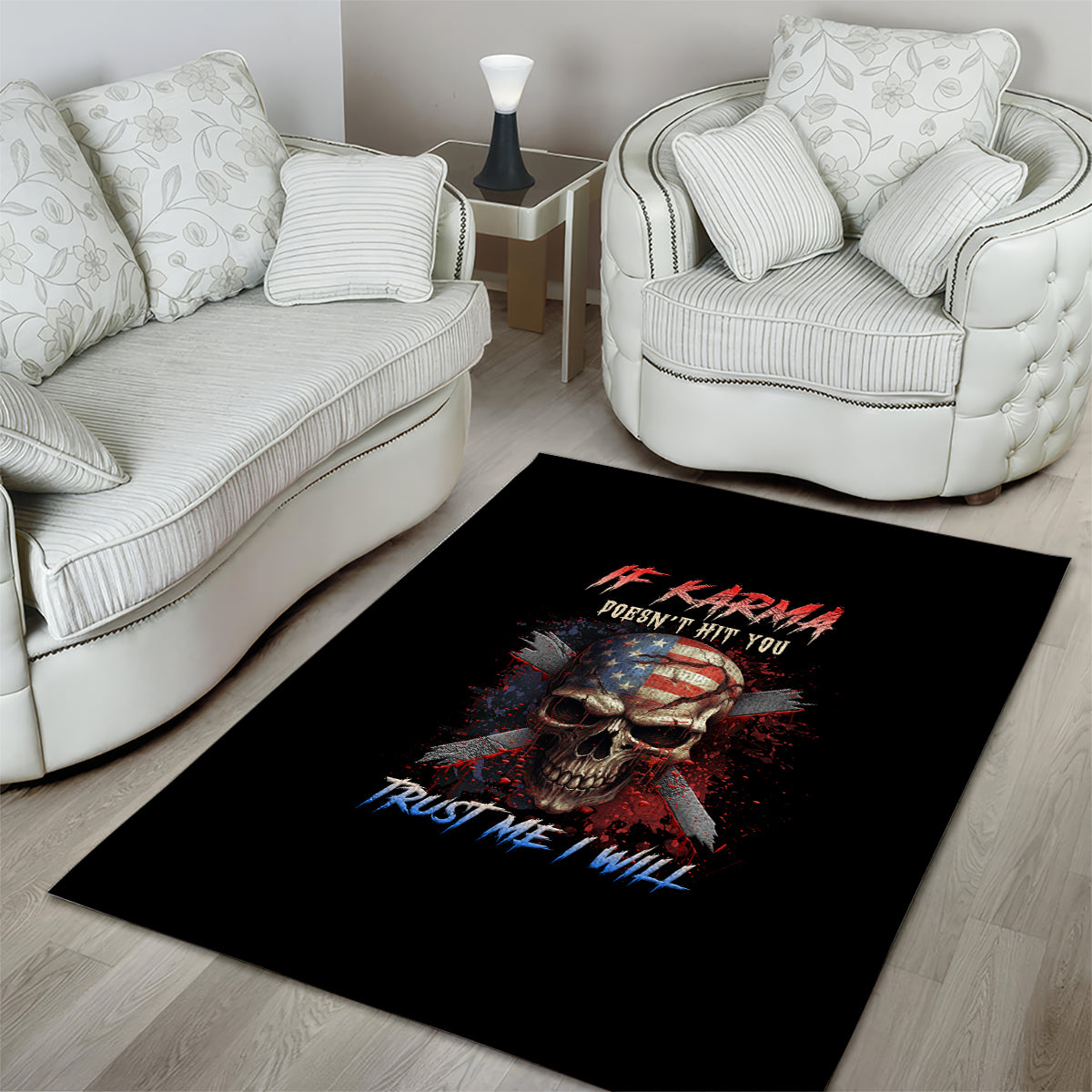 If Karma Doesn't Hit You Trust Me I Will Area Rug - Wonder Print Shop