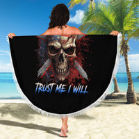 If Karma Doesn't Hit You Trust Me I Will Beach Blanket - Wonder Print Shop