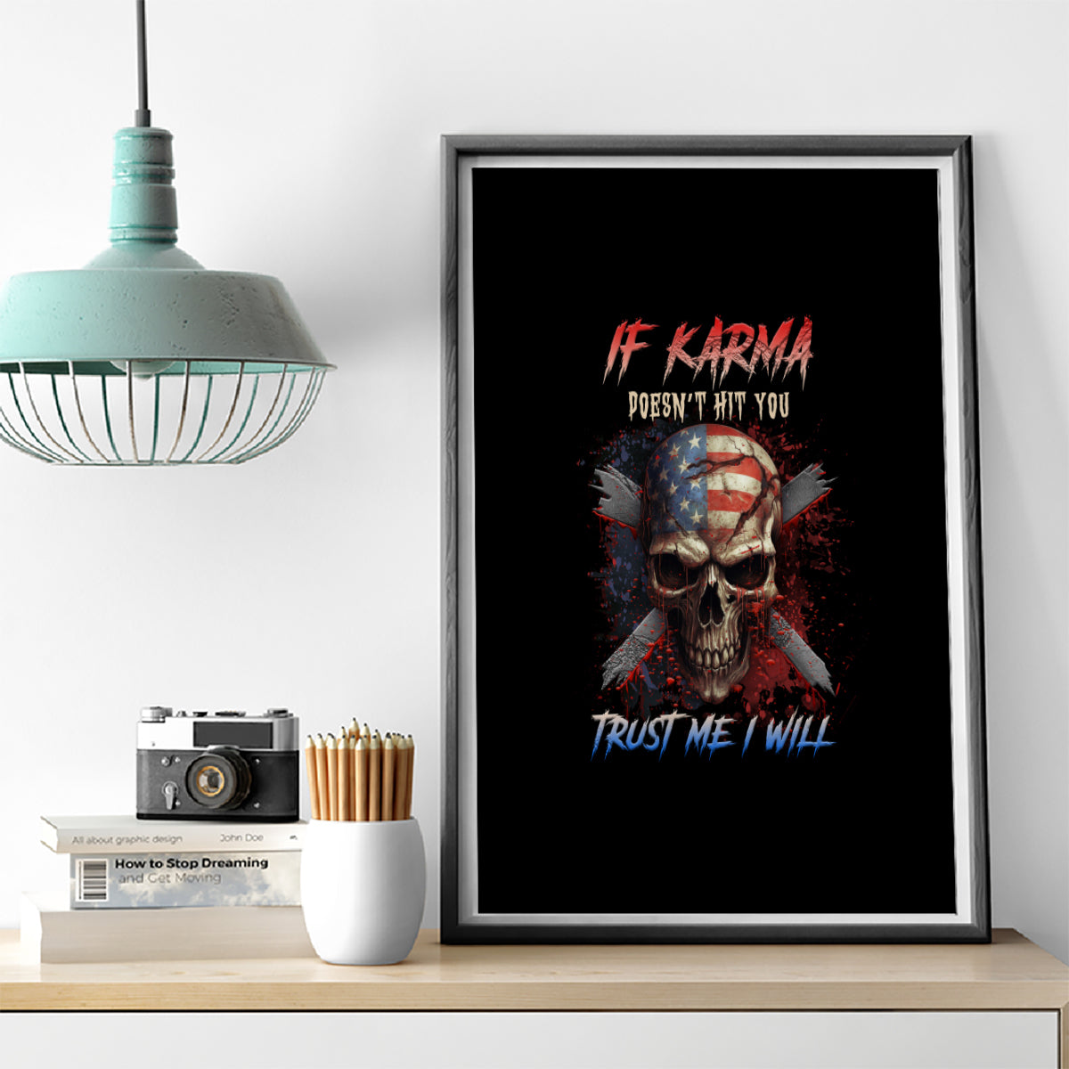 If Karma Doesn't Hit You Trust Me I Will Canvas Wall Art - Wonder Print Shop