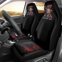 If Karma Doesn't Hit You Trust Me I Will Car Seat Cover - Wonder Print Shop