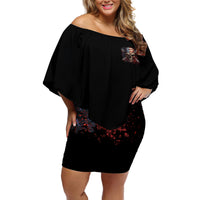 If Karma Doesn't Hit You Trust Me I Will Off Shoulder Short Dress - Wonder Print Shop
