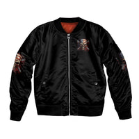 If Karma Doesn't Hit You Trust Me I Will Sleeve Zip Bomber Jacket - Wonder Print Shop