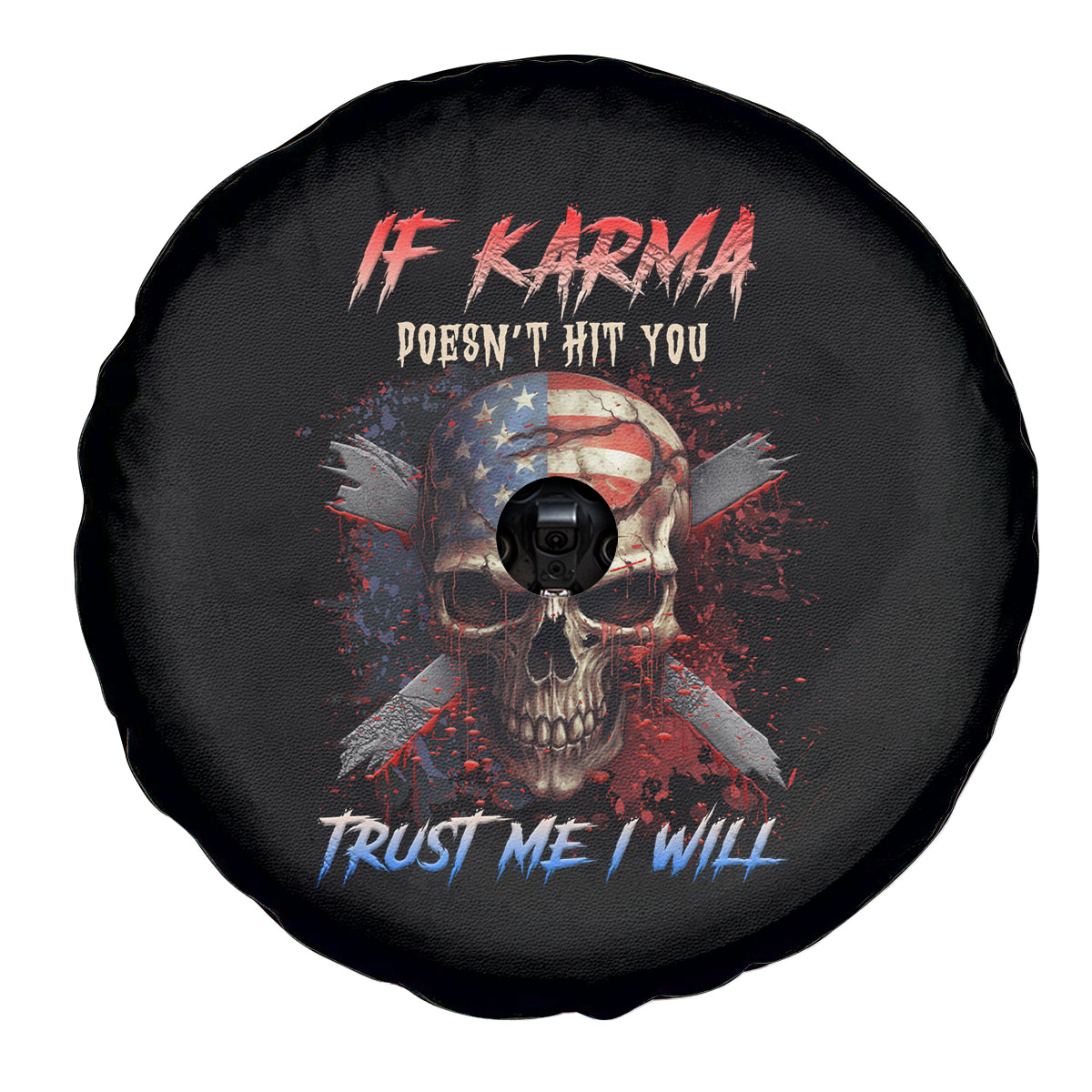 If Karma Doesn't Hit You Trust Me I Will Spare Tire Cover - Wonder Print Shop