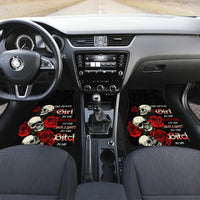 The Good Girl In Me 3 Skulls Rose Vintage Car Mats - Wonder Print Shop