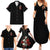 The Good Girl In Me 3 Skulls Rose Vintage Family Matching Summer Maxi Dress and Hawaiian Shirt - Wonder Print Shop