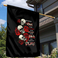 The Good Girl In Me 3 Skulls Rose Vintage Garden Flag - Wonder Print Shop