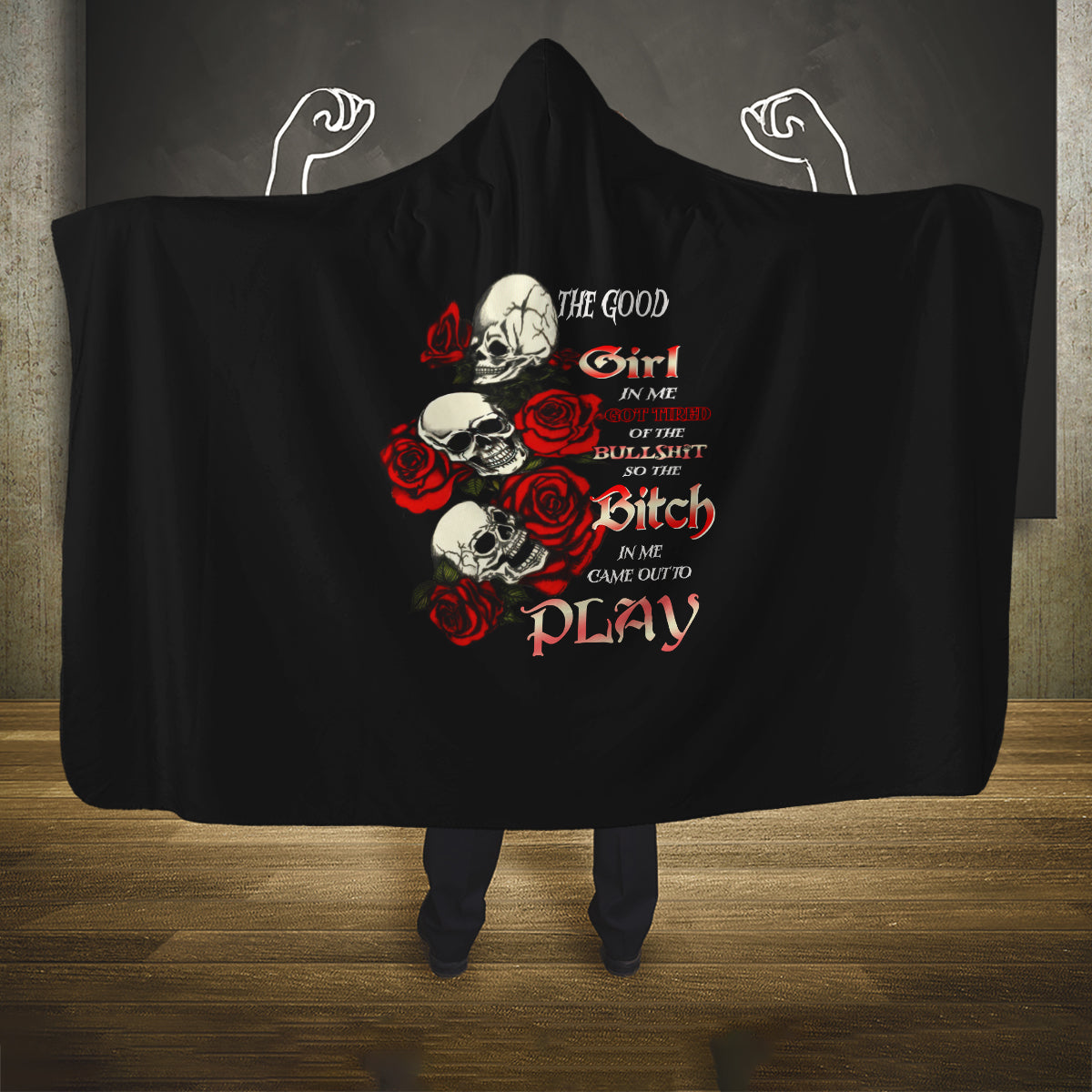 the-good-girl-in-me-3-skulls-rose-vintage-hooded-blanket