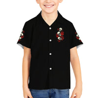 The Good Girl In Me 3 Skulls Rose Vintage Kid Hawaiian Shirt - Wonder Print Shop