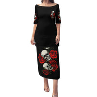 The Good Girl In Me 3 Skulls Rose Vintage Puletasi - Wonder Print Shop