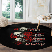 the-good-girl-in-me-3-skulls-rose-vintage-round-carpet