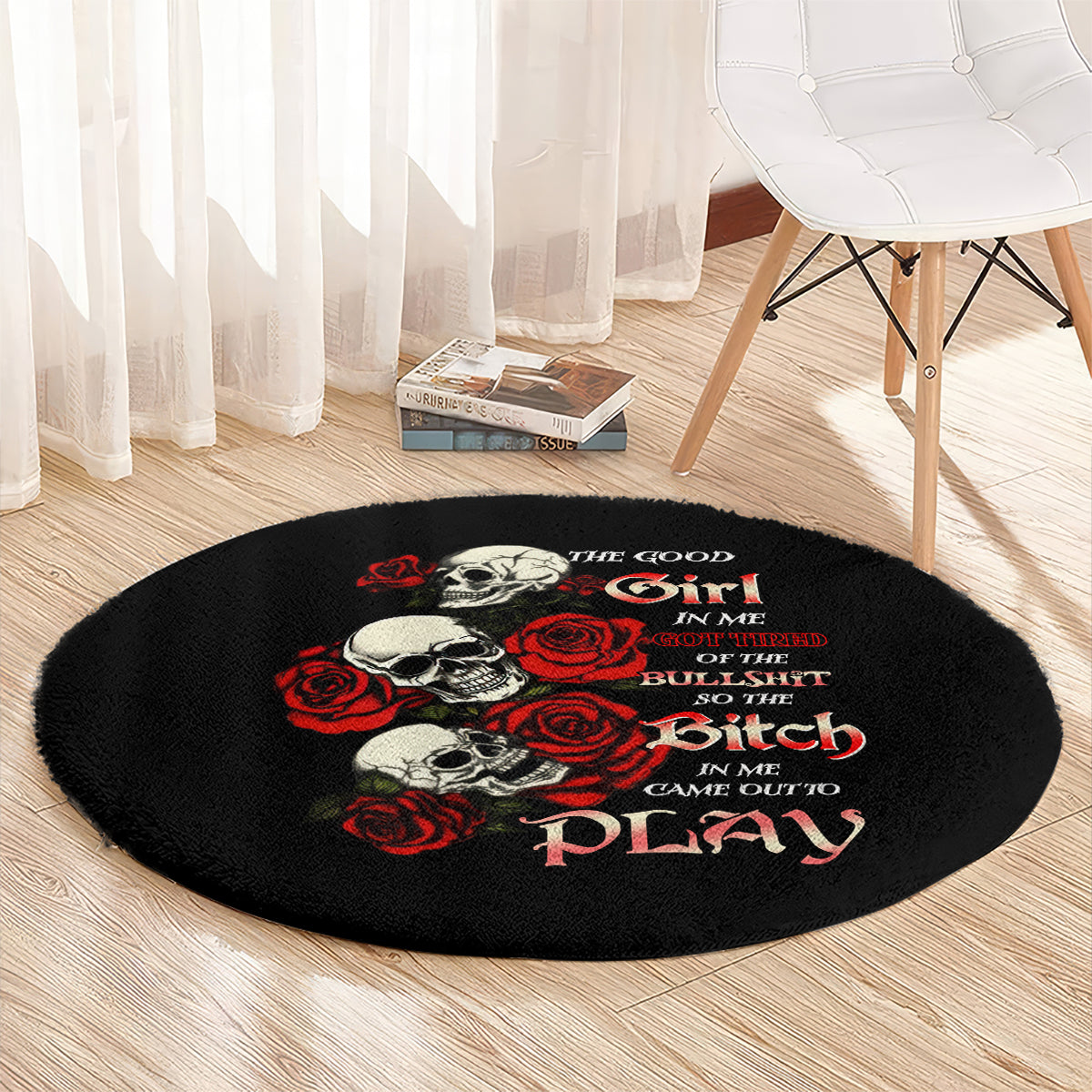 the-good-girl-in-me-3-skulls-rose-vintage-round-carpet