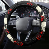 The Good Girl In Me 3 Skulls Rose Vintage Steering Wheel Cover - Wonder Print Shop