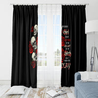 The Good Girl In Me 3 Skulls Rose Vintage Window Curtain - Wonder Print Shop