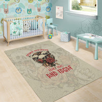 Stuck Between Idk Idc And Idgaf Skull Area Rug - Wonder Print Shop