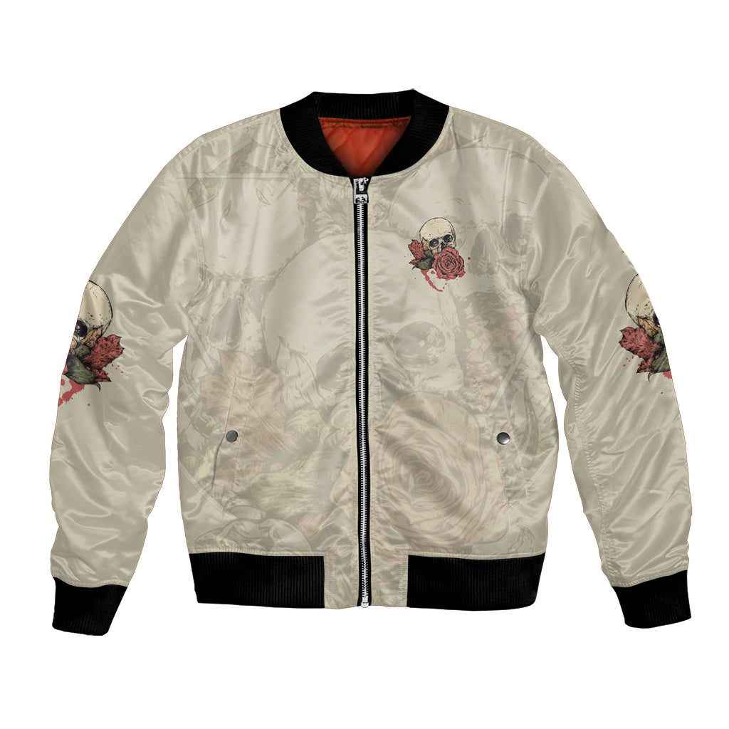 Stuck Between Idk Idc And Idgaf Skull Bomber Jacket - Wonder Print Shop