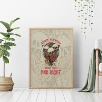 Stuck Between Idk Idc And Idgaf Skull Canvas Wall Art - Wonder Print Shop