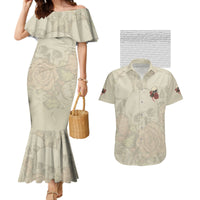 Stuck Between Idk Idc And Idgaf Skull Couples Matching Mermaid Dress and Hawaiian Shirt - Wonder Print Shop