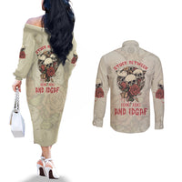 stuck-between-idk-idc-and-idgaf-skull-couples-matching-off-the-shoulder-long-sleeve-dress-and-long-sleeve-button-shirt