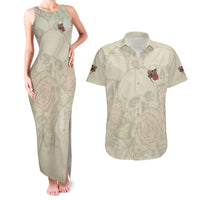 Stuck Between Idk Idc And Idgaf Skull Couples Matching Tank Maxi Dress and Hawaiian Shirt - Wonder Print Shop