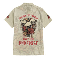 Stuck Between Idk Idc And Idgaf Skull Family Matching Mermaid Dress and Hawaiian Shirt - Wonder Print Shop