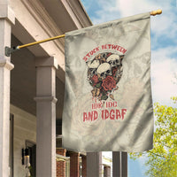 Stuck Between Idk Idc And Idgaf Skull Garden Flag - Wonder Print Shop