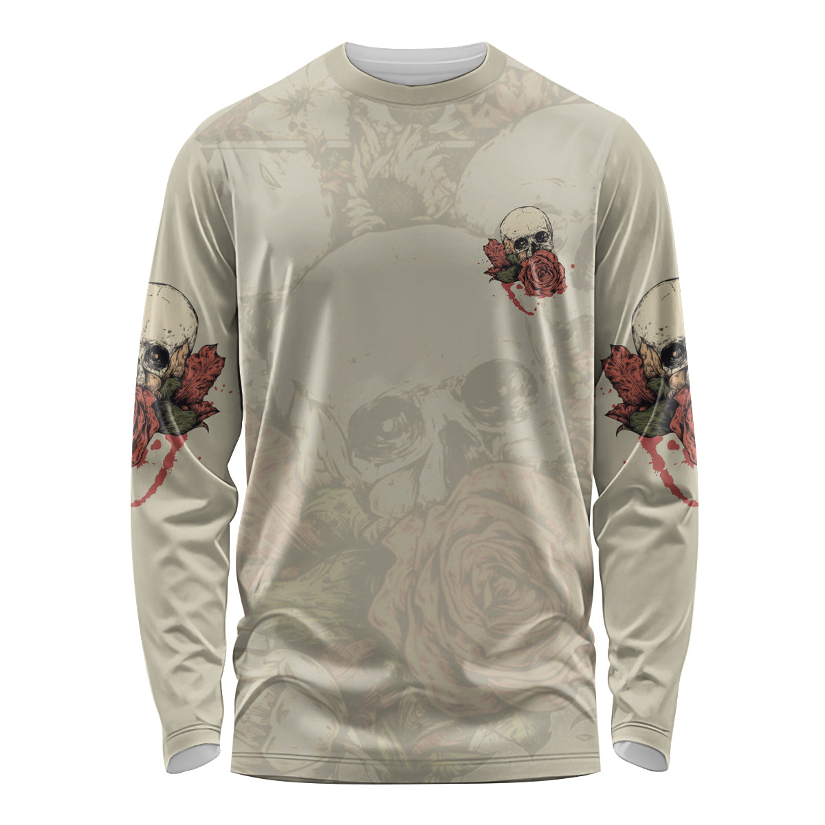 Stuck Between Idk Idc And Idgaf Skull Long Sleeve Shirt - Wonder Print Shop