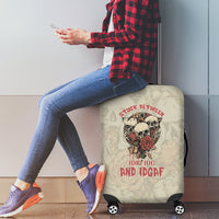 Stuck Between Idk Idc And Idgaf Skull Luggage Cover - Wonder Print Shop