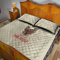 Stuck Between Idk Idc And Idgaf Skull Quilt Bed Set - Wonder Print Shop