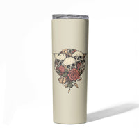 Stuck Between Idk Idc And Idgaf Skull Skinny Tumbler - Wonder Print Shop
