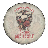 Stuck Between Idk Idc And Idgaf Skull Spare Tire Cover - Wonder Print Shop