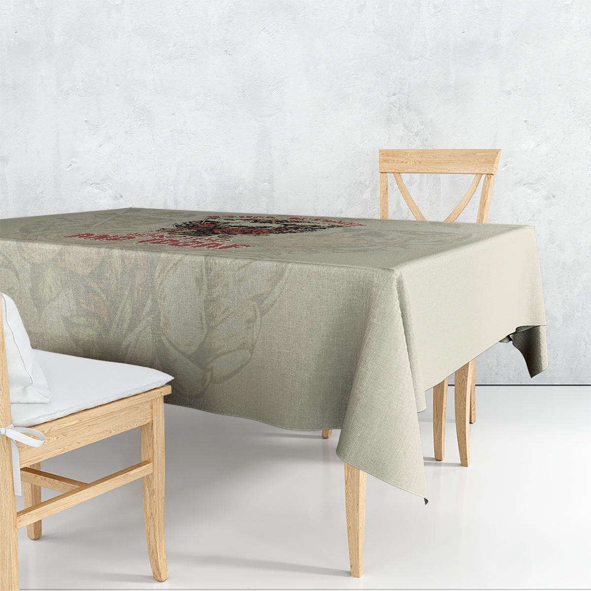Stuck Between Idk Idc And Idgaf Skull Tablecloth - Wonder Print Shop