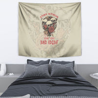 Stuck Between Idk Idc And Idgaf Skull Tapestry - Wonder Print Shop