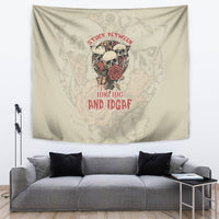 Stuck Between Idk Idc And Idgaf Skull Tapestry - Wonder Print Shop