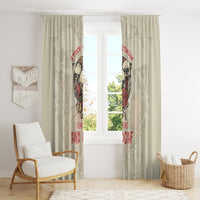 Stuck Between Idk Idc And Idgaf Skull Window Curtain - Wonder Print Shop