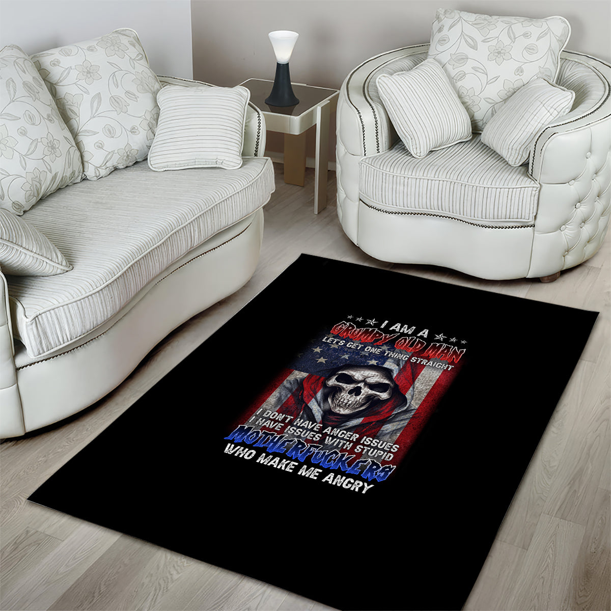 I Am A Grumpy Old Man Area Rug - Wonder Print Shop