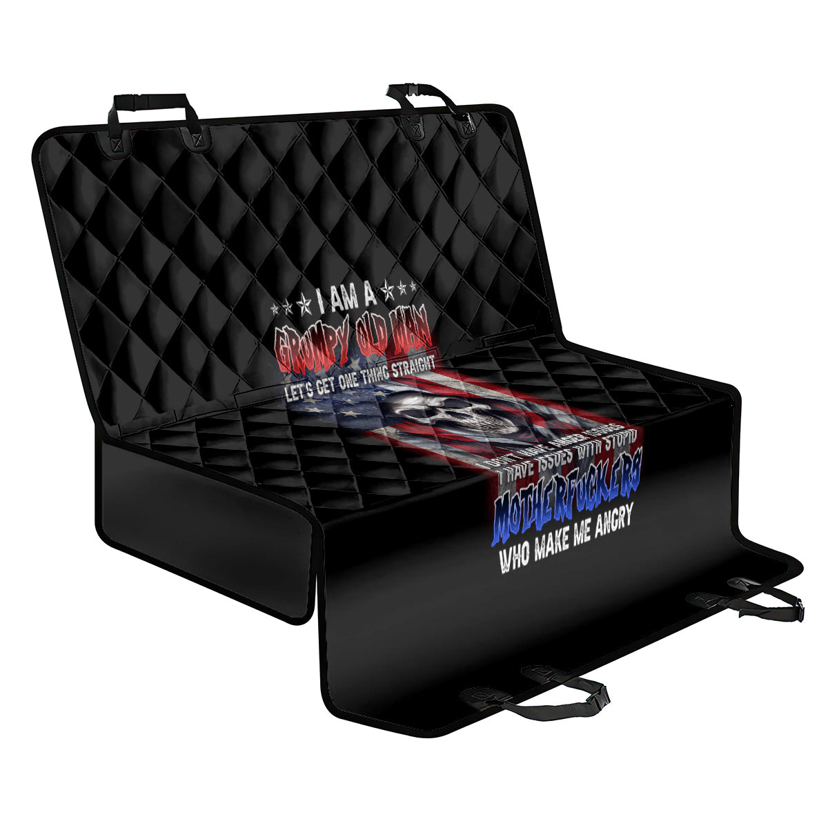 I Am A Grumpy Old Man Back Car Seat Cover - Wonder Print Shop