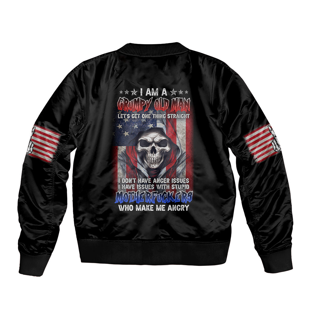 I Am A Grumpy Old Man Bomber Jacket - Wonder Print Shop