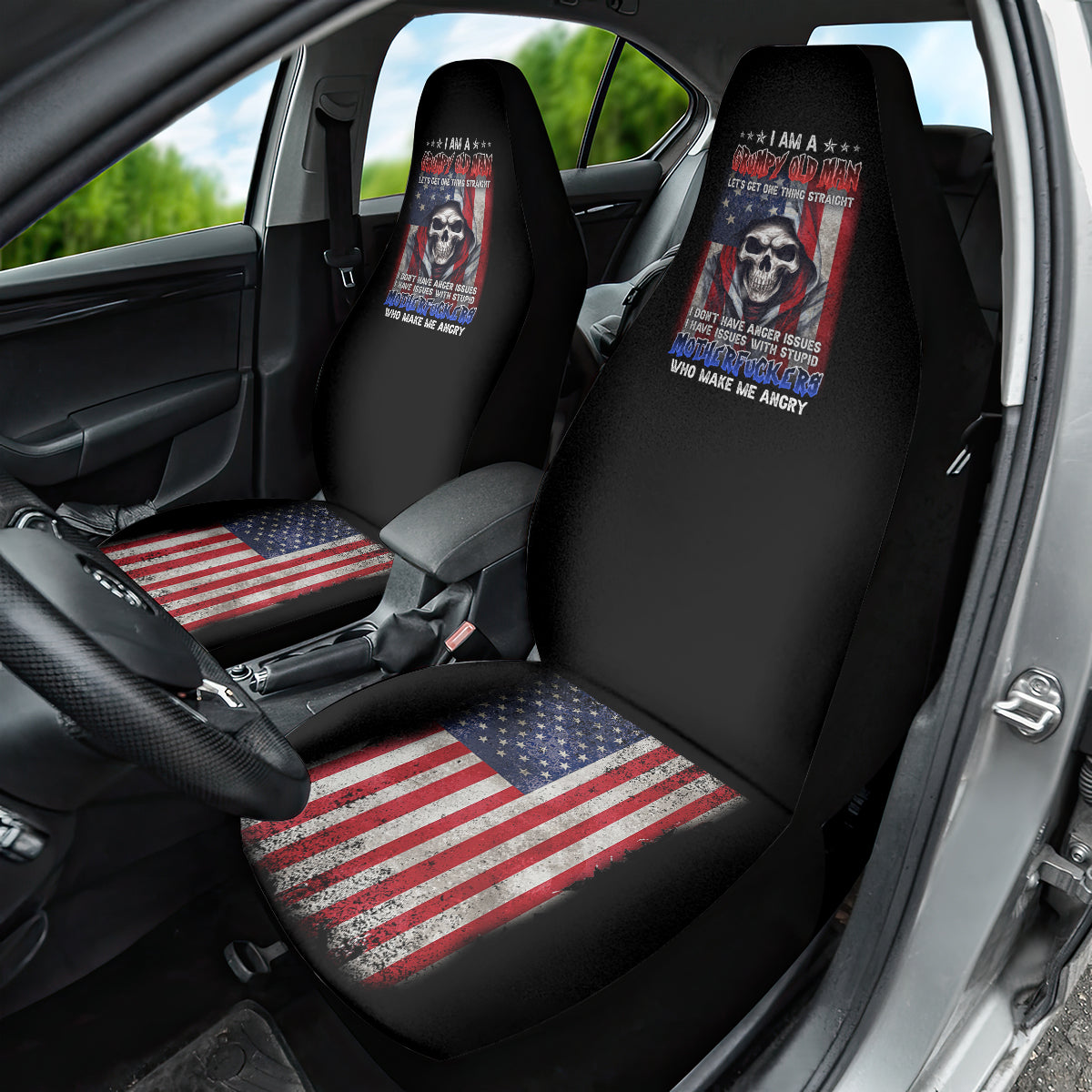 I Am A Grumpy Old Man Car Seat Cover - Wonder Print Shop