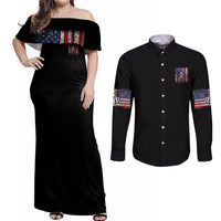 I Am A Grumpy Old Man Couples Matching Off Shoulder Maxi Dress and Long Sleeve Button Shirt - Wonder Print Shop